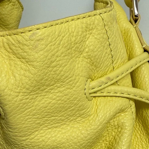 Cole Haan Yellow Leather Hobo Bucket Style Bag Great Condition - Picture 6 of 12